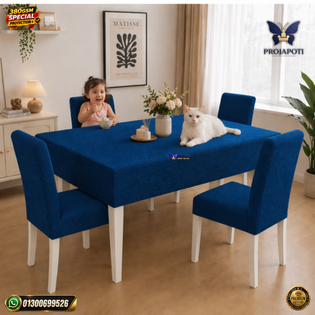 chair cover (6) HoneyComb Chair Cover Petrol Blue - Image 1